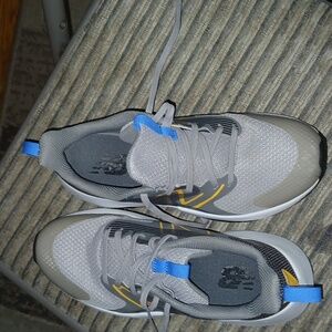 New Balance Kids Sneakers in Gray, Blue, and Yellow